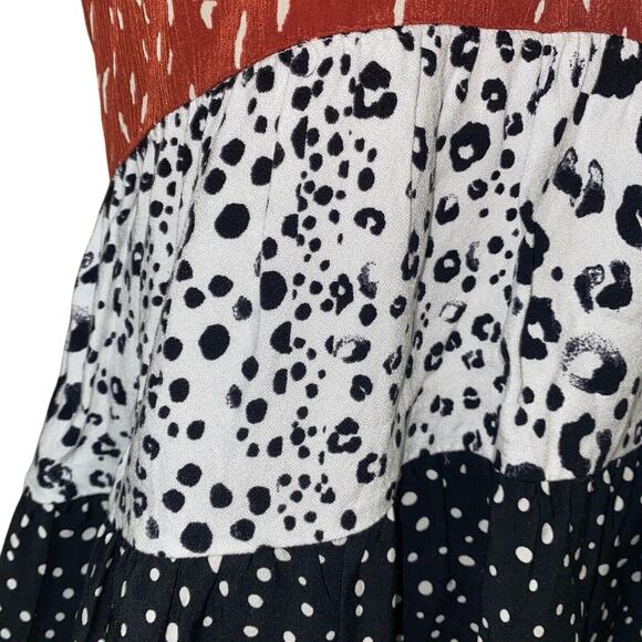 THML Anthropologie Tiered Ruffle Top Sz XS Sleeveless - Picture 4 of 9